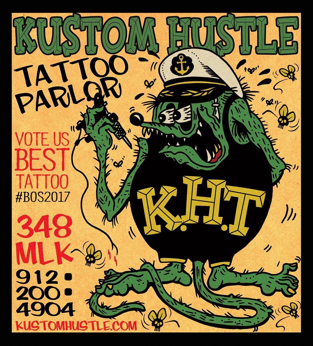 Voting ends next Monday! Click the link in our bio and vote us best tattoo shop. #kht #bos2017