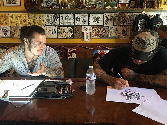 A moment! ??
Normally these fellas can be seen tattooing, riding motorcycles or chugging beer shirtless