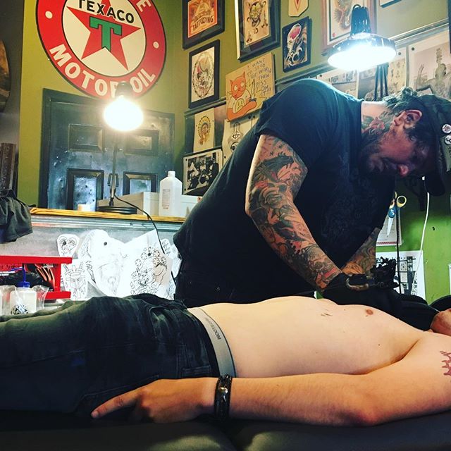 Anthony is heading to @holycitytattooingcollective this weekend ?? If your heading that way stop in and see him and if not he will be back early next week