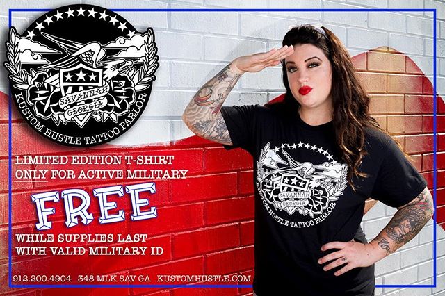 DON’T FORGET, all currently enlisted, active military can come in, show a valid military ID and get a free limited-edition t-shirt! (These shirts will not be available to the general public.) That’s it! No strings attached. Just our way of saying THANK YOU for your service. Available only while supplies last, so swing by and grab yours before they are gone! ? @tugboat_kht