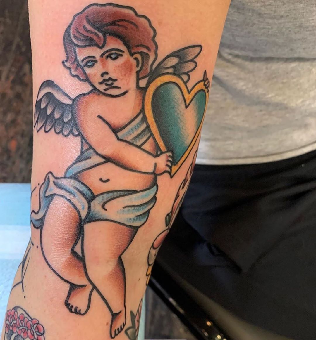 A sweet baby angel made by @jasonryanfields ??? Call the shop and book your next appointment today