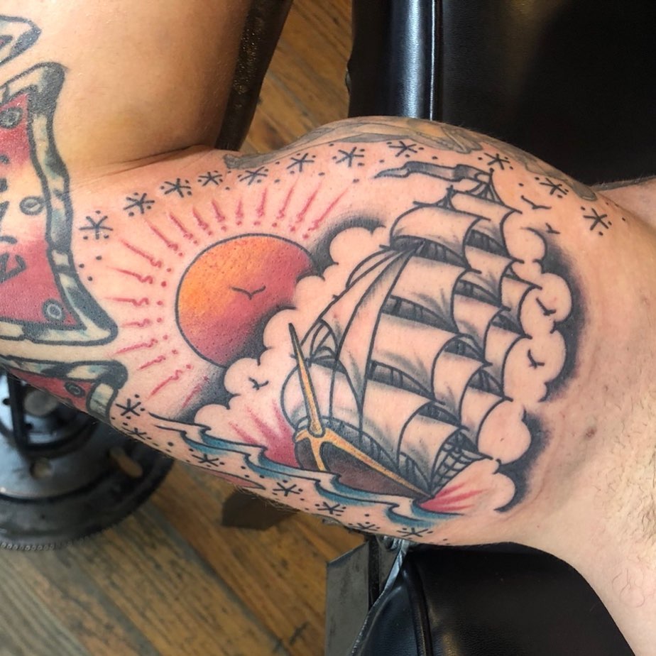 Clipper ship by @ashcrack ?⚓️? call the shop today and make your next appointment